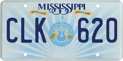 MS license plate CLK620