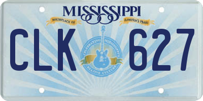 MS license plate CLK627