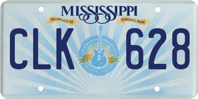 MS license plate CLK628