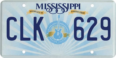 MS license plate CLK629
