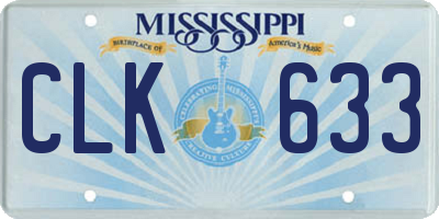 MS license plate CLK633