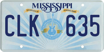 MS license plate CLK635