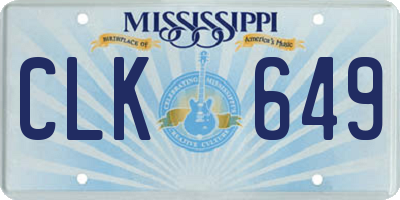MS license plate CLK649