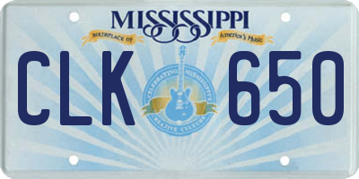 MS license plate CLK650