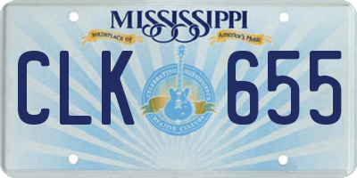 MS license plate CLK655