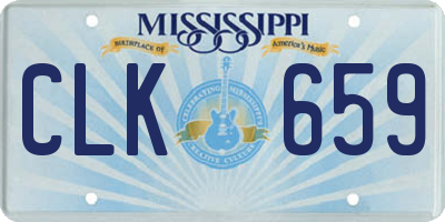 MS license plate CLK659