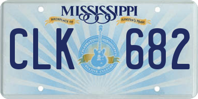 MS license plate CLK682