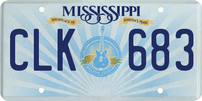MS license plate CLK683