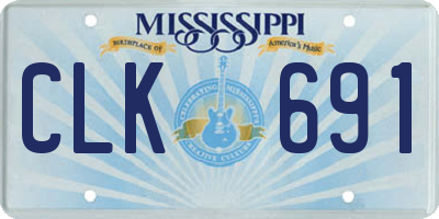 MS license plate CLK691