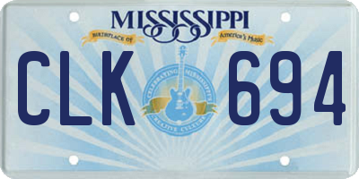MS license plate CLK694