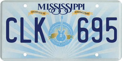 MS license plate CLK695