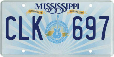 MS license plate CLK697