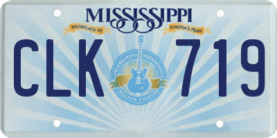MS license plate CLK719