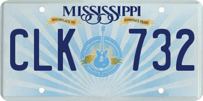 MS license plate CLK732