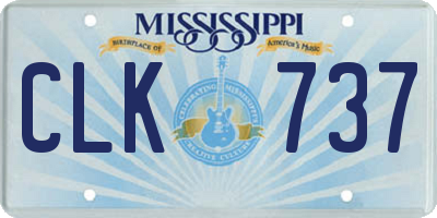 MS license plate CLK737