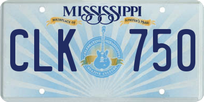 MS license plate CLK750