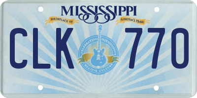MS license plate CLK770
