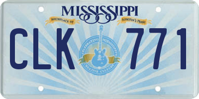 MS license plate CLK771
