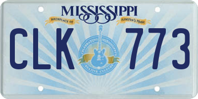 MS license plate CLK773