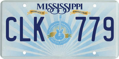 MS license plate CLK779