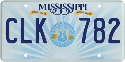 MS license plate CLK782