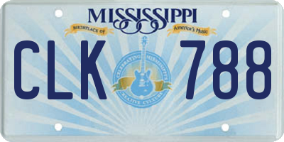 MS license plate CLK788