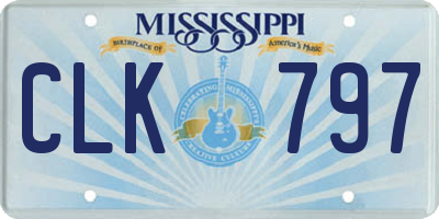 MS license plate CLK797