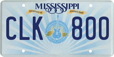 MS license plate CLK800