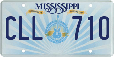 MS license plate CLL710