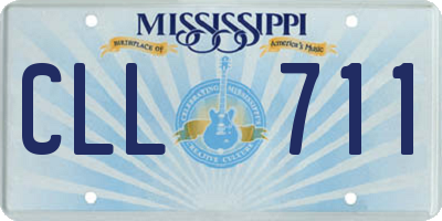 MS license plate CLL711