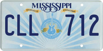 MS license plate CLL712