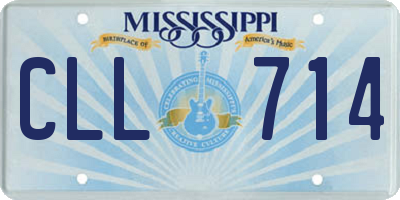 MS license plate CLL714