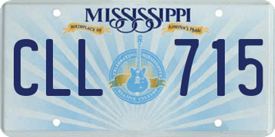 MS license plate CLL715