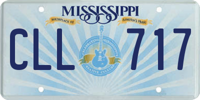 MS license plate CLL717