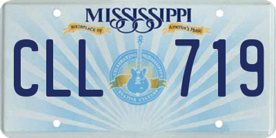 MS license plate CLL719