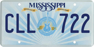 MS license plate CLL722