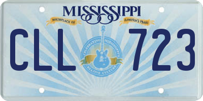 MS license plate CLL723