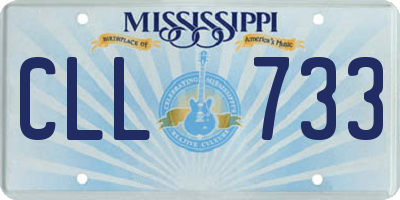 MS license plate CLL733