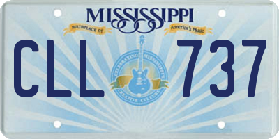 MS license plate CLL737