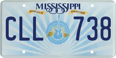 MS license plate CLL738