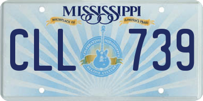 MS license plate CLL739