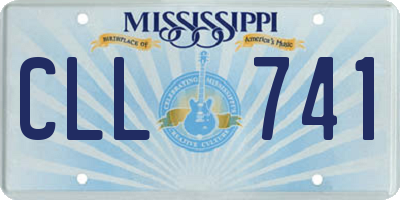 MS license plate CLL741