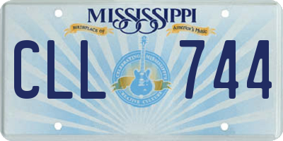 MS license plate CLL744