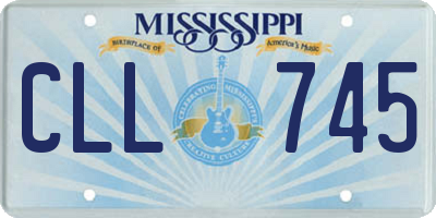 MS license plate CLL745