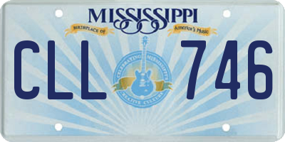 MS license plate CLL746