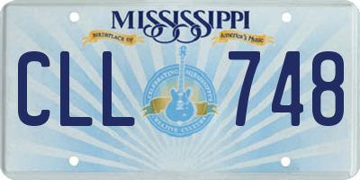 MS license plate CLL748