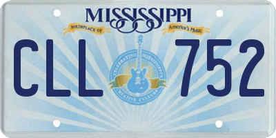 MS license plate CLL752