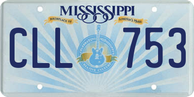 MS license plate CLL753