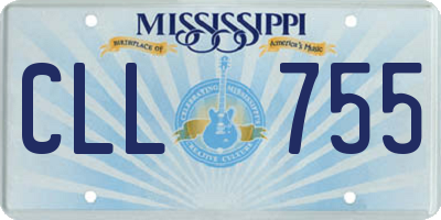 MS license plate CLL755