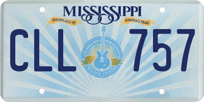 MS license plate CLL757